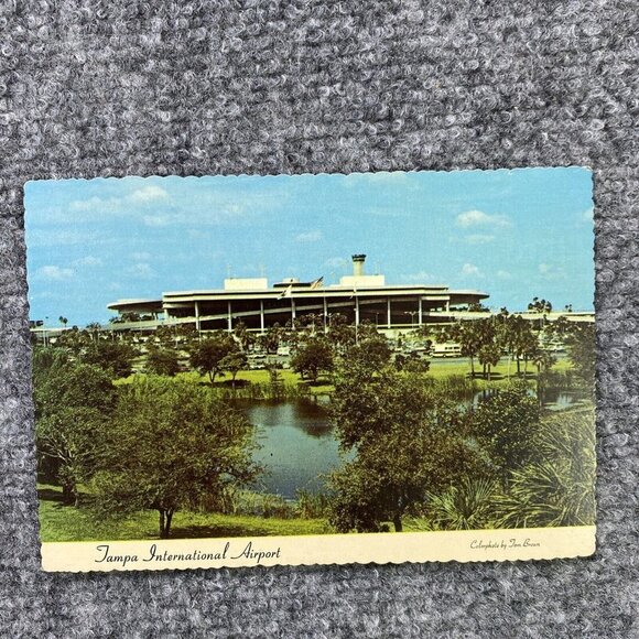 Vintage Tampa International Airport Postcard lot Of 3 Unposted RPPCs Tom Brown - Picture 9 of 13